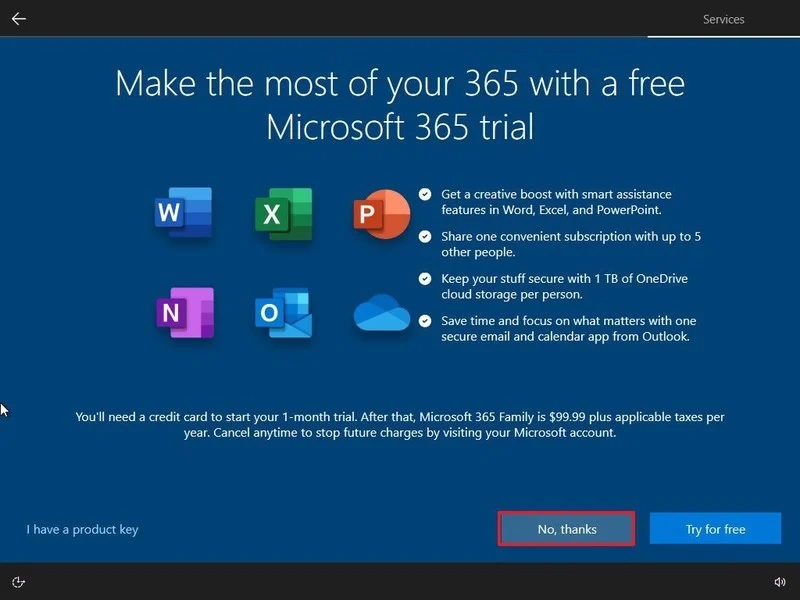 Microsoft 365 Install Offer Oobe